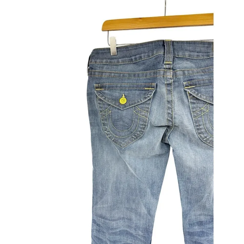 Vintage Y2K Becca Twist Seam Womens Bootcut Jeans Low Mid Rise Size 32